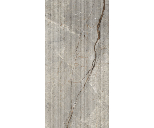 Dekor jako mramor Caesar Anima Futura Amazing Silver Stripes 60x120 Matt. Rett. - šedá