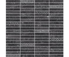 EdimaxAstor Concert Mosaico Listelli Black 30x30 Matt.