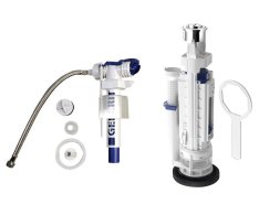 Kerasan Splachovací Souprava S Dual Tlačítkem, Boční Napouštění 3/8", Chrom