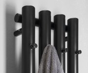 Sapho Pilon Otopné Těleso 270x1800mm, Se čtyřmi Háčky Pro Ručník, černá Mat