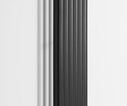 Sapho Pilon Otopné Těleso 418x1800mm, Se šesti Háčky Pro Ručník, černá Mat