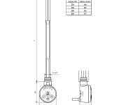Aqualine Topná Tyč S Termostatem, 300 W, Bílá Mat