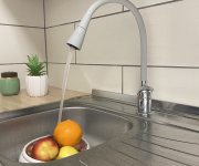 SÁZAVA - Dřezová baterie s flexibilním ramínkem chrom/šedá 3/8" SA506.0/13S SA506.0/13S