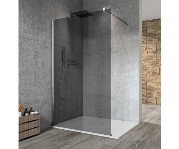 Gelco Vario Chrome Jednodílná Sprchová Zástěna K Instalaci Ke Stěně, Kouřové Sklo, 1200 Mm