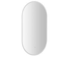 Aqualine Magara Oválné Zrcadlo S Led Osvětlením 45x80cm, Dotykový Senzor, Stmívatelné