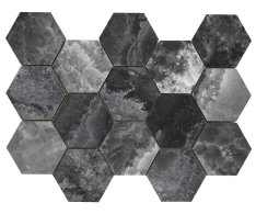 Cifre Lixium Hexagon Ample Black 32,5x22,5 Luc. Rett.