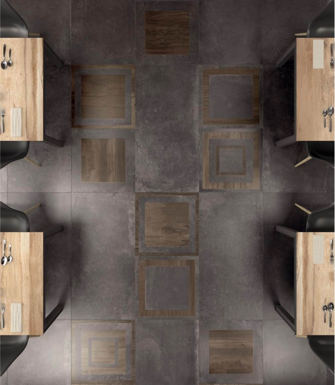 Realizace ABK Unika Smoke Antique Rett. 60*60