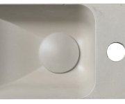 Sapho Piccolino Betonové Umývátko 30,8x17cm, Baterie Vpravo, Písková Mat