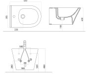 Sapho Avva Bidet Závěsný 35,5x53 Cm, černá Mat