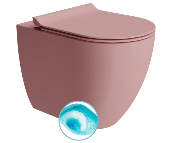 Gsi Pura Wc Mísa Stojící, Swirlflush, 36x55cm, Spodní/zadní Odpad, Blush Dual-mat