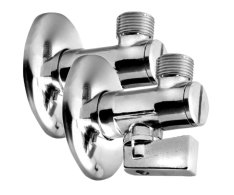 Aqualine Rohový Kulový Ventil 1/2"x3/8", S Filtrem, Pár, Chrom