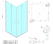 Gelco Loro Sprchové Dveře Skládací Pro Rohový Vstup 700mm, čiré Sklo