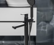 Sapho Pax Vanová Baterie S Připojením Do Podlahy, černá Mat