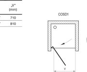 Sprchové dveře Cool! COSD1 - COSD1 90, lesk+transparent X0VV70A00Z1