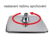 Camacari, Pevná 3-polohová Sprcha 220x220 Mm S Regulátorem Průtoku, Chrom Plast AQS66122