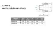 Vsuvka Redukovaná - Chromová 1/2" X 3/8" 07700CR1238