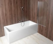 Aqualine Vilma Vanová Zástěna 600x1400mm, Chrom, Pravá, Sklo Matné