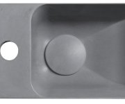 Sapho Piccolino Betonové Umývátko 30,8x17cm, Baterie Vlevo, šedá Mat