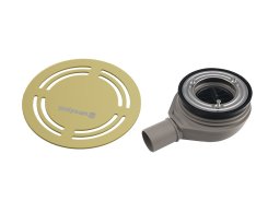 Polysan Flexia Vaničkový Sifon, Průměr 90mm, Dn40, Kruhová Krytka Zlato
