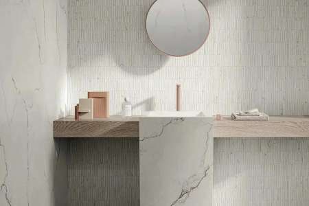 Flaviker Supreme Memories 60x120 s 3D efektem, barvy Quarzite Luna a Dark Stone