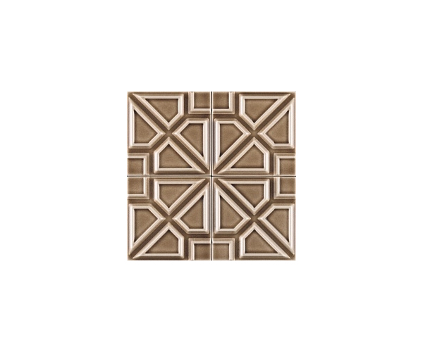 Retro dekor Grazia Formelle Milano Topazio 13x13 - hnědá