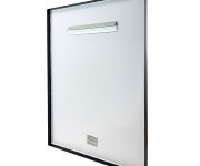 Mereo Zrcadlo Hranaté, 60x80 Cm, černý Rám, Instalace Pouze Na Výšku
