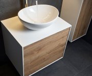 Aqualine Zanya Umyvadlová Skříňka 60x50x46cm, Bílá Mat/dub Emporio