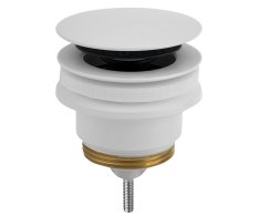 Omp Tea Umyvadlová Výpust 5/4“, Click-clack, Velká Zátka, 10-45mm, Bílá Mat