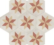 Retro dlažba Marca Corona Terra.Art Stella T/C Esagono 25x21,6