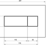 Ovládací tlačítko Uni - WC tlačítko Uni, satin X01456