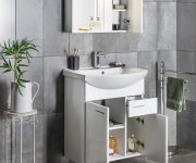 Aqualine Zoja Umyvadlová Skříňka 61,5x74x32cm, 2x Dvířka, 1x Zásuvka, Bílá
