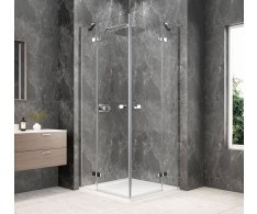 Polysan Globe Chrome čtvercový Sprchový Kout 900x900mm, Rohový Vstup, čiré Sklo