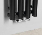 Sapho Pilon Otopné Těleso 270x1800mm, Se čtyřmi Háčky Pro Ručník, černá Mat