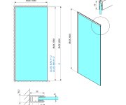 Polysan Esca Sada Profilů Pro Uchycení Skla, Stěna - Strop, 2600x1600mm, Zlato Mat