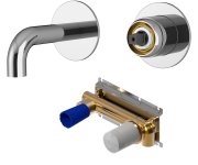 Sapho Ultramix Tělo Podomítkové Dvouprvkové Umyvadlové Baterie, Hubice 10cm, Chrom