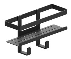 Metaform Myline Polička Do Sprchy, 241x30x111mm, černá Mat