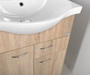 Aqualine Keramia Fresh Umyvadlová Skříňka, 1 Zásuvka, 60,6x74x34cm, Dub Platin