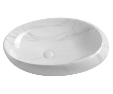Sapho Dalma Keramické Umyvadlo Na Desku, 68x44cm, Carrara