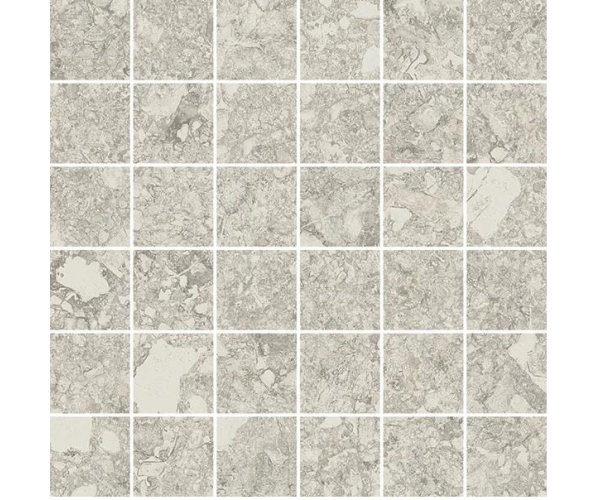 Mozaika jako terrazzo Mirage NORR Melk RR04 Mos. 36T 30x30 Nat. - šedá
