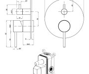 Sapho Minimal Podomítková Sprchová Baterie, 2 Výstupy, Nerez Mat