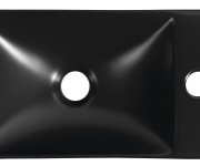 Sapho Margitha Keramické Umývátko 38x22cm, Otvor Pro Baterii Vpravo, černá Mat