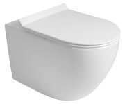 Aqualine Carlo Závěsná Wc Mísa, Vortex Rimless, 36x53cm, Bílá