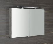 Sapho Mirró Galerka S Led Osvětlením, 100x70x16cm, Dub Stříbrný