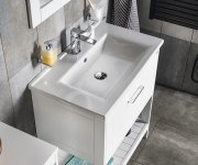 Aqualine Zuno 75 Keramické Umyvadlo Nábytkové 75x45cm, Bílá