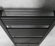 Aqualine Tondi Otopné Těleso Rovné 450x1330 Mm, Středové Připojení, černá Mat