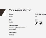 Dlažba jako dřevo Marazzi Vero Quercia 11x54 Chevron - tmavě hnědá, černá