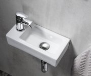 Sapho Zoe Keramické Umývátko 37x18cm, Otvor Pro Baterii Vlevo, Bílá