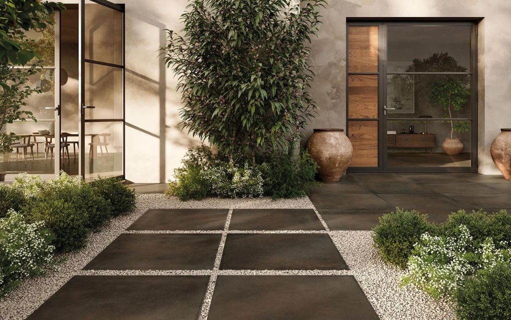 Realizace Cerdomus Crete Bronzo 100x100 ve 2cm tloušťce