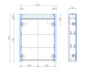 Mereo Siena, Koupelnová Galerka 64 Cm, Zrcadlová Skříňka, Antracit Mat
