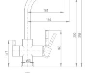 Dřezová baterie SEINA Chrom 1/2" SE918.5